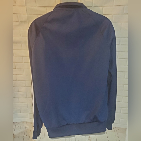 Adidas 3 Stripes Navy Blue Track Suit Jacket - Picture 4 of 8